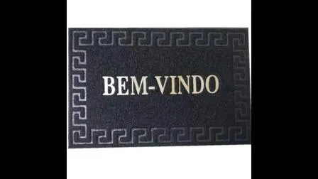 새로운 디자인 Bemvindo 로고 11mm 40X60cm 홈 인테리어 PVC 코일 야외 매트 입구 문 사용