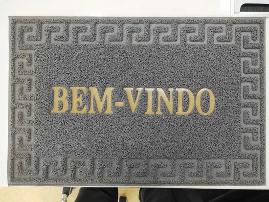 새로운 디자인 PVC 코일 누들 미끄럼 방지 세척 가능 현관 매트 에어리어 매트